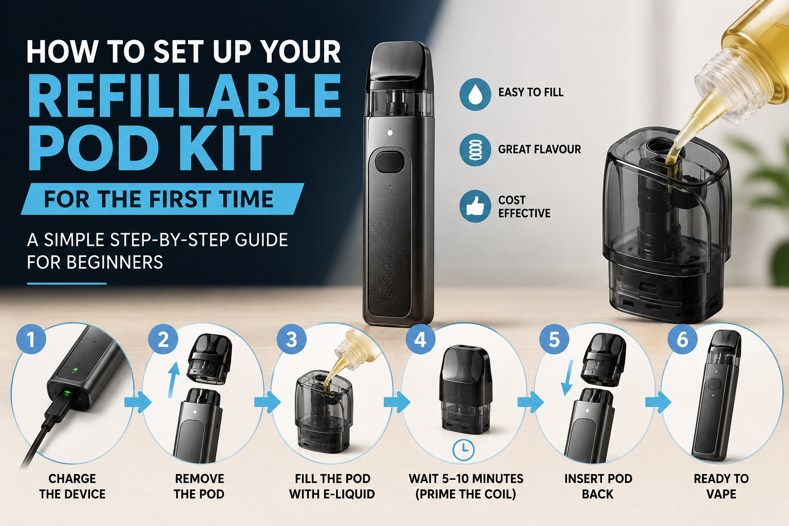 How to Set Up Your Refillable Pod Kit for the First Time