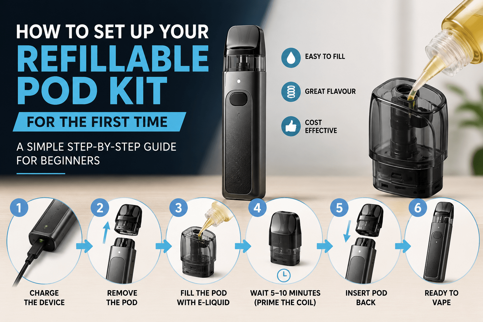 How to Set Up Your Refillable Pod Kit for the First Time