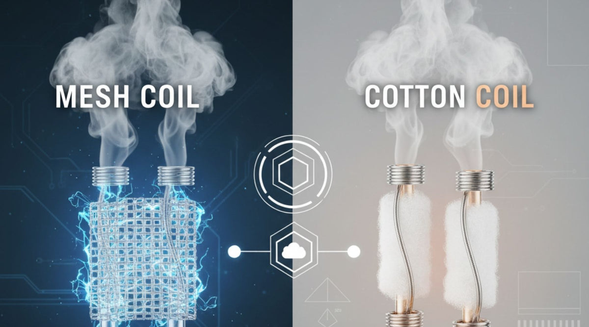 Mesh Coil vs Cotton Coil in Vapes - What's the Difference? Vape Blaze Mesh Coil vs Cotton Coil in Vapes - What's the Difference? Vape Blaze