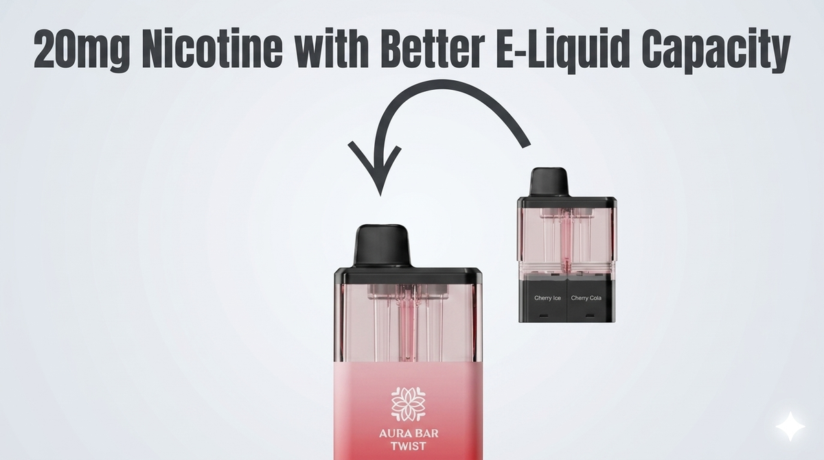 20mg Nicotine with Better E-Liquid Capacity