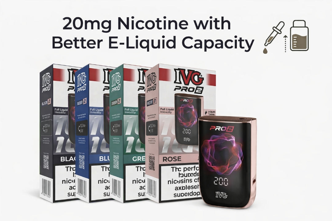 20mg Nicotine with Better E-Liquid Capacity