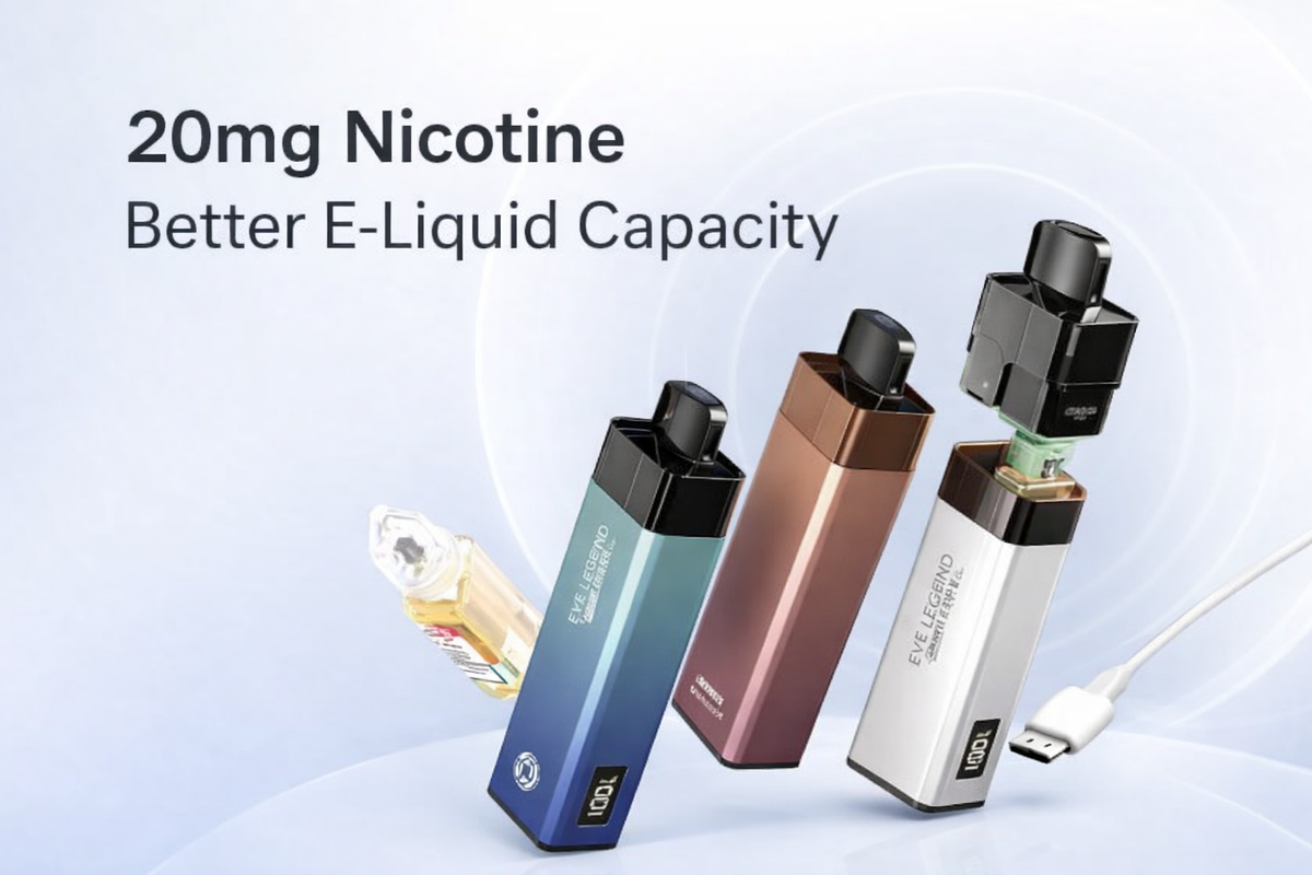 20mg Nicotine with Better E-Liquid Capacity