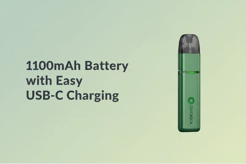 1100mAh Battery with Easy USB-C Charging