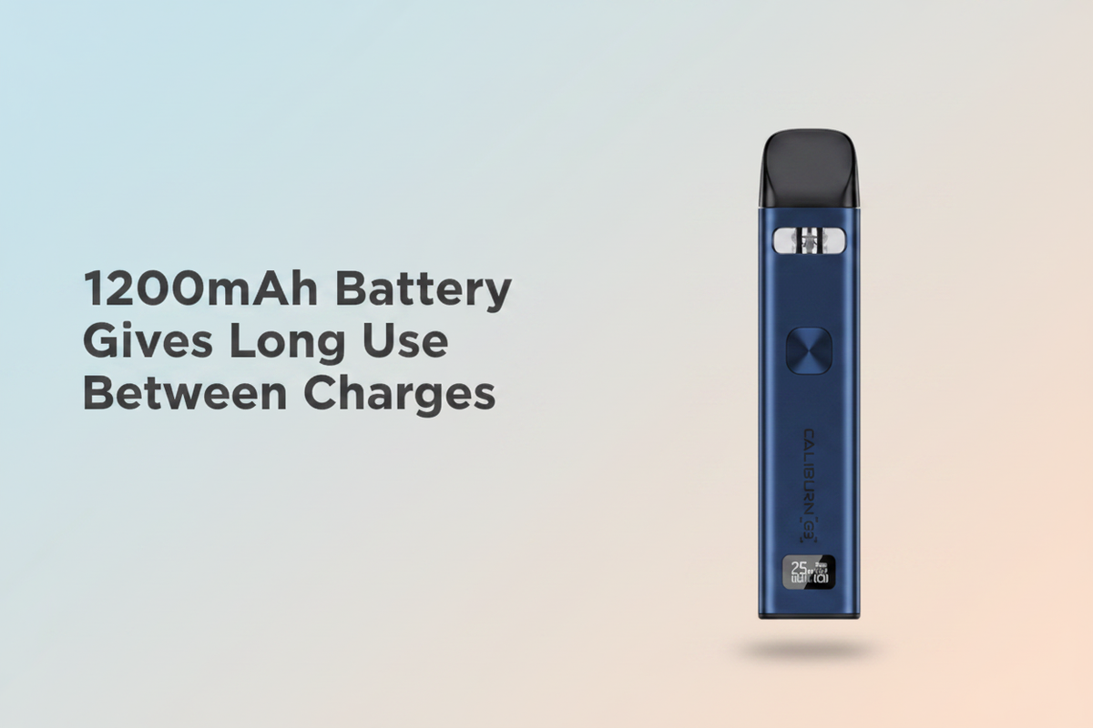 1200mAh Battery Gives Long Use Between Charges