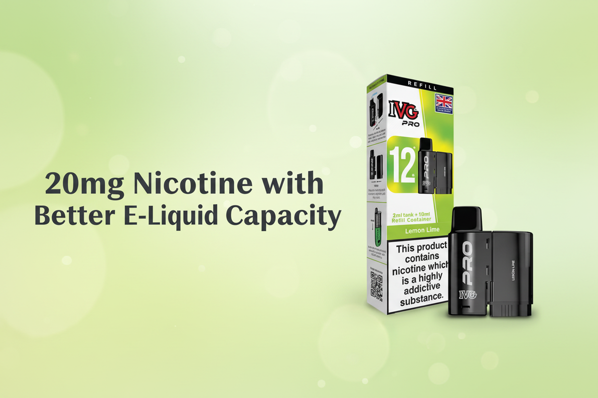 20mg Nicotine with Better E-Liquid Capacity