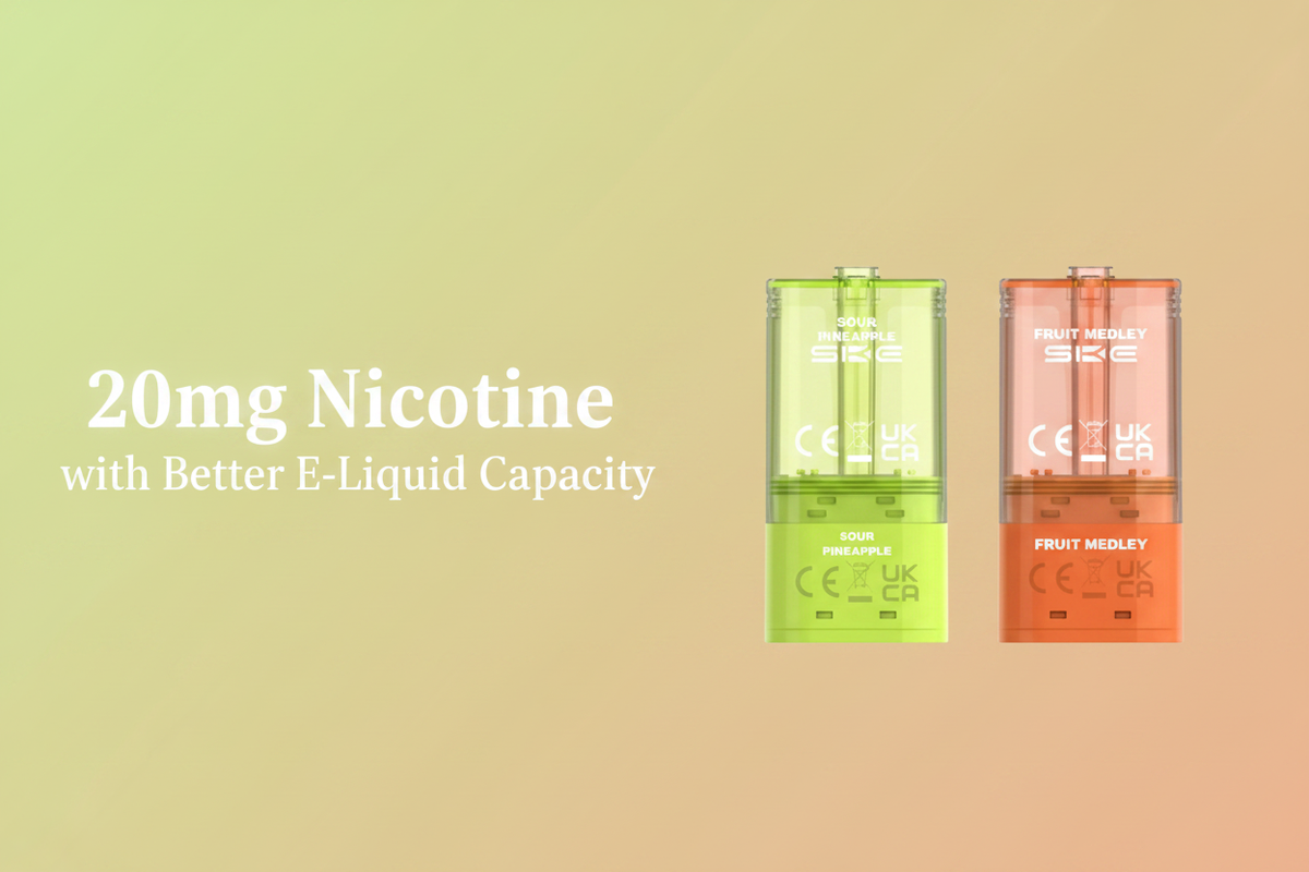 20mg Nicotine with Better E-Liquid Capacity