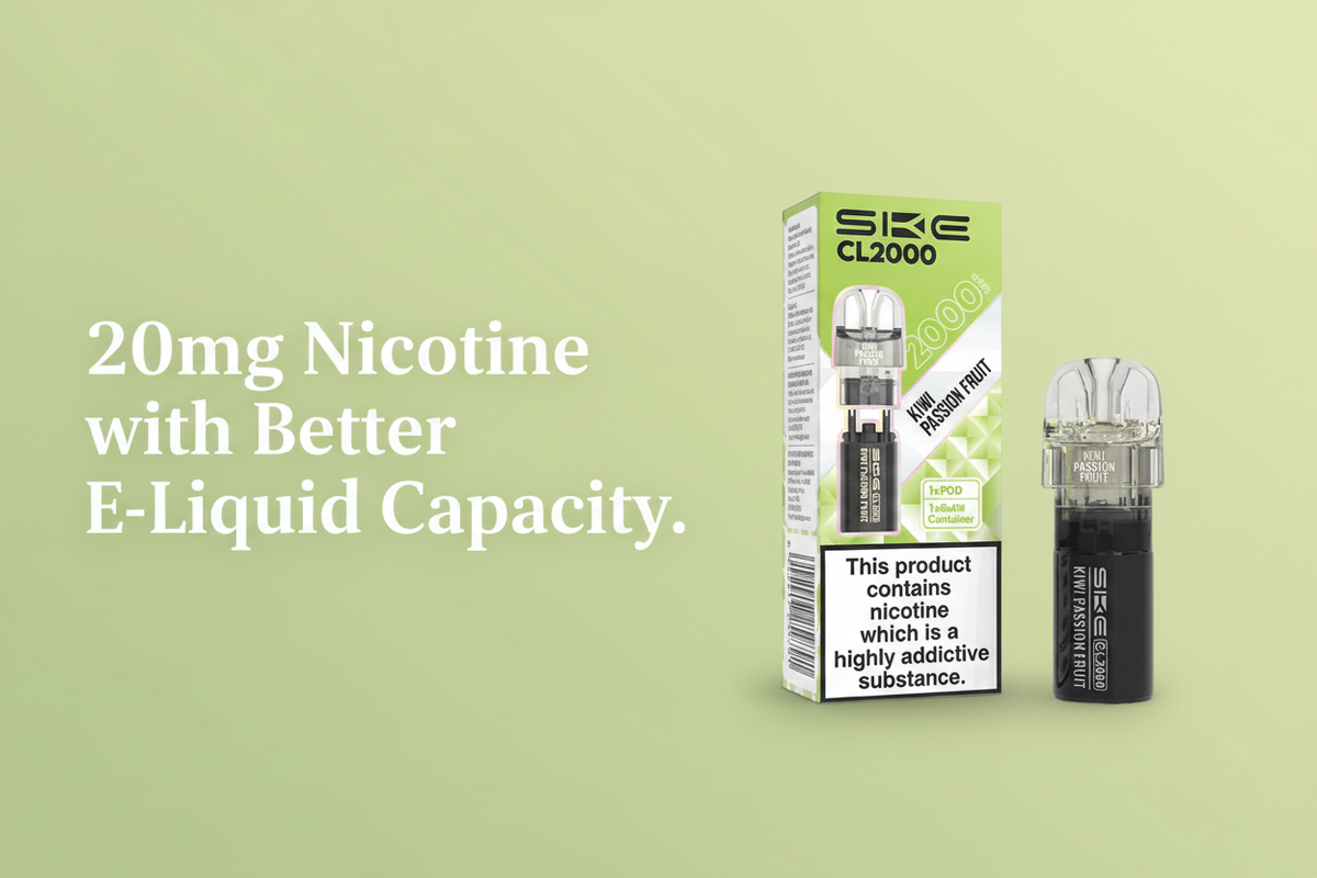 20mg Nicotine with Better E-Liquid Capacity