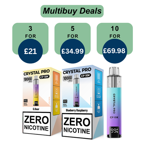 Crystal Pro CP10K 0MG(0%) Prefilled Pod Vape Kit (Zero Nicotine)