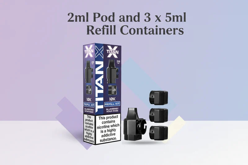 2ml Pod and 3 x 5ml Refill Containers