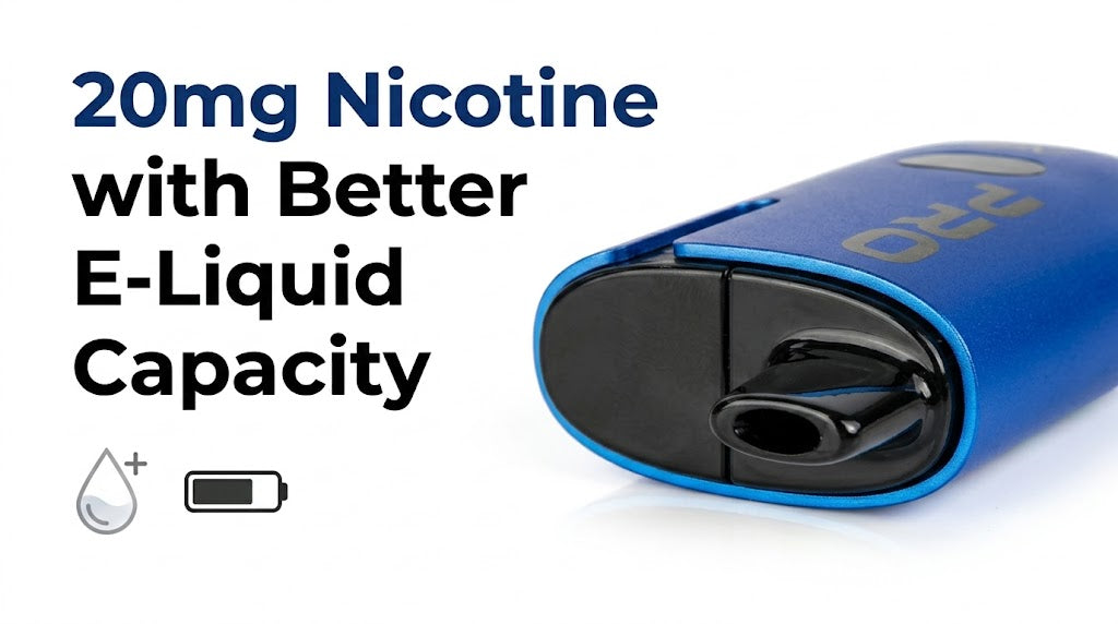 20mg Nicotine with Better E-Liquid Capacity