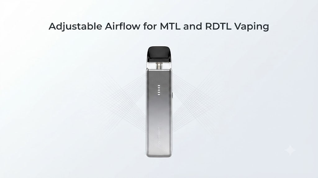 Adjustable Airflow for MTL and RDTL Vaping