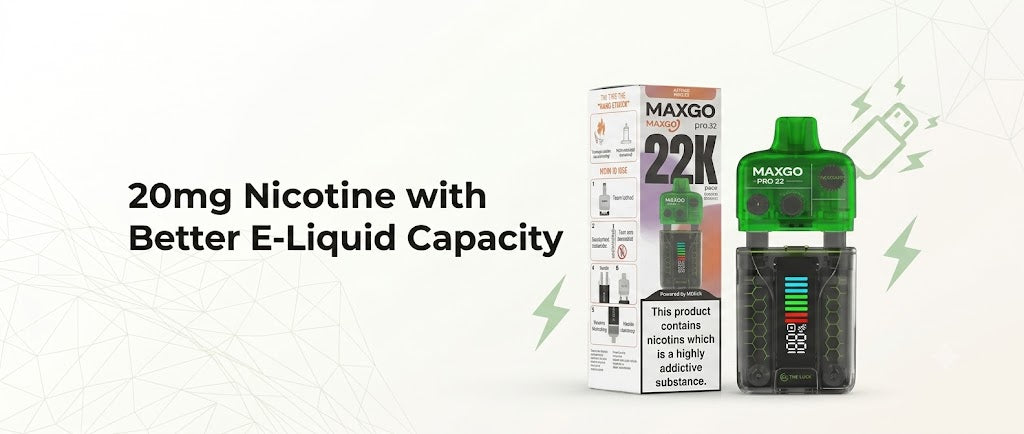 20mg Nicotine with Better E-Liquid Capacity