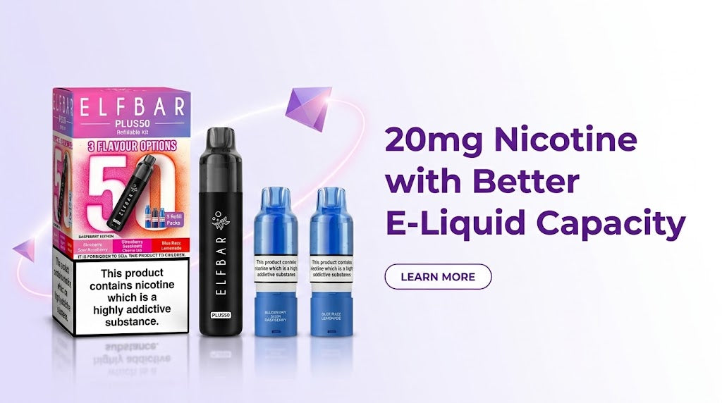 20mg Nicotine with Better E-Liquid Capacity