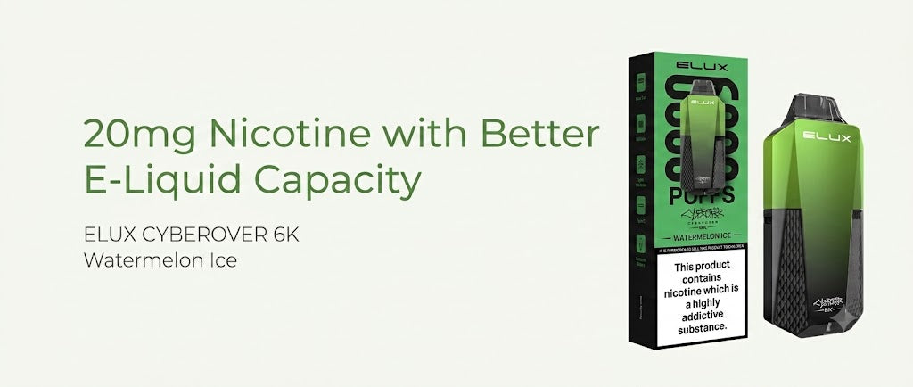 20mg Nicotine with Better E-Liquid Capacity