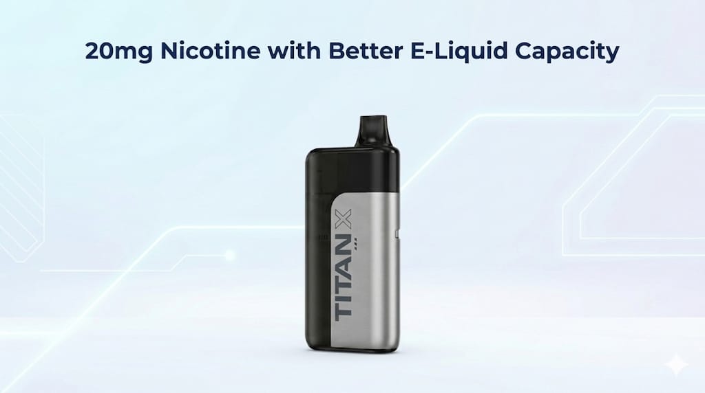 20mg Nicotine with Better E-Liquid Capacity