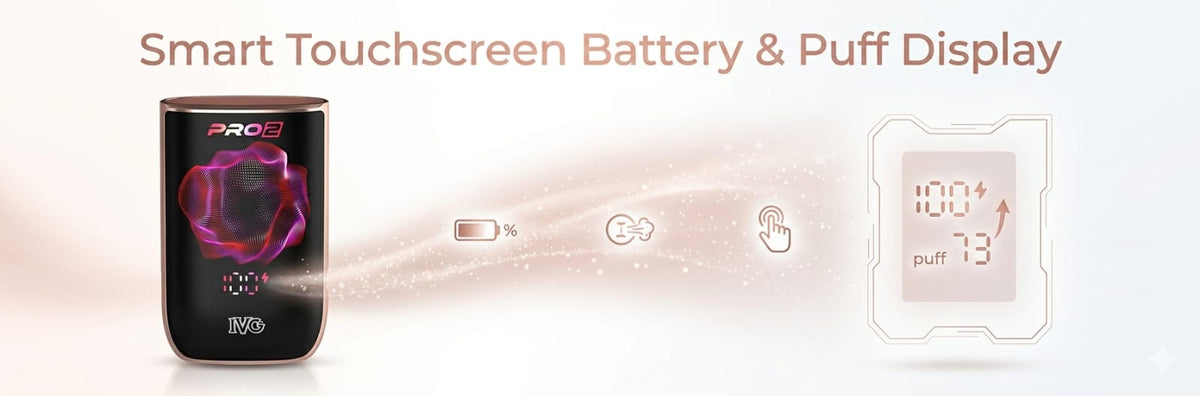 Smart Touchscreen Battery & Puff Display