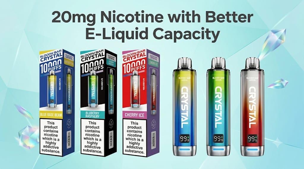 20mg Nicotine with Better E-Liquid Capacity