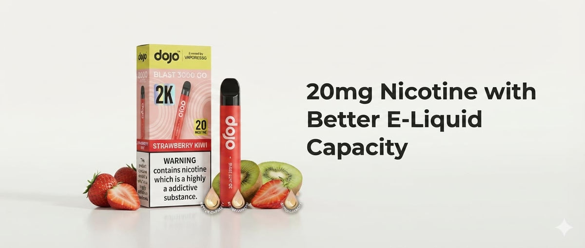 20mg Nicotine with Better E-Liquid Capacity