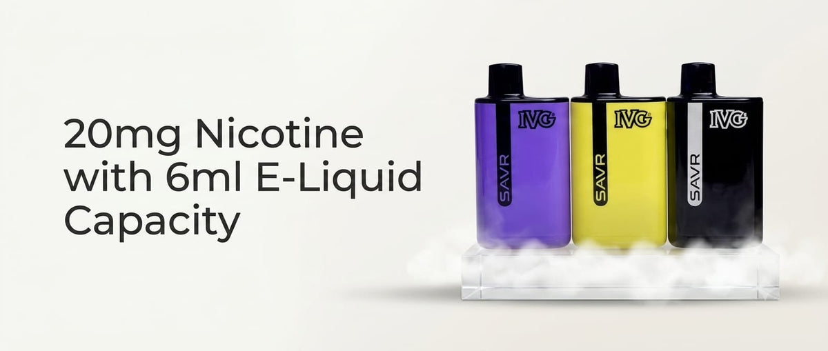 20mg Nicotine with 6ml E-Liquid Capacity