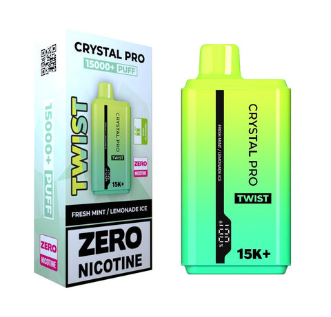 Crystal Pro Twist 15000 Puffs Prefilled Vape Zero Nicotine