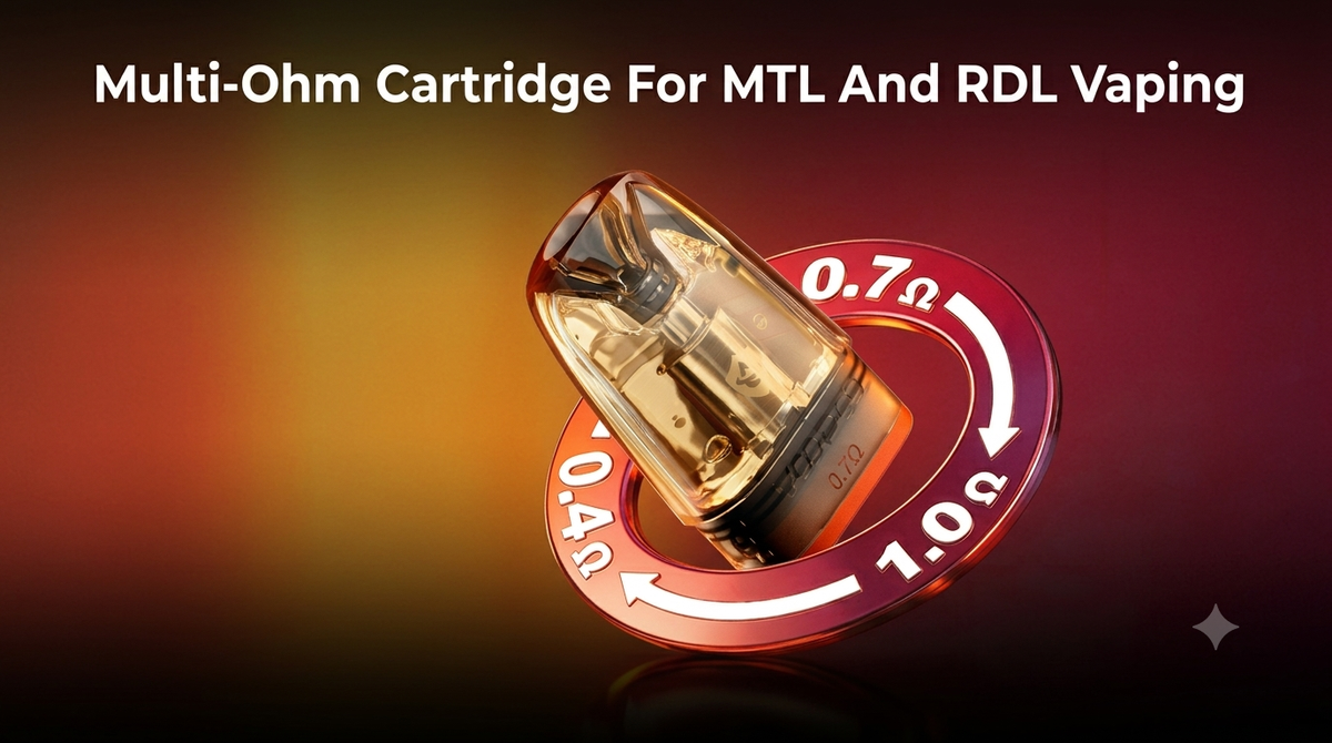 Multi-Ohm Cartridge For MTL And RDL Vaping