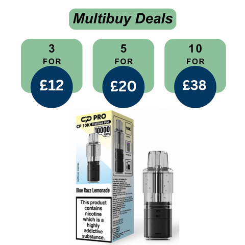 Blue Razz Lemonade Crystal Pro CP10k Prefilled Pods - £4.99 or 3 For £12
