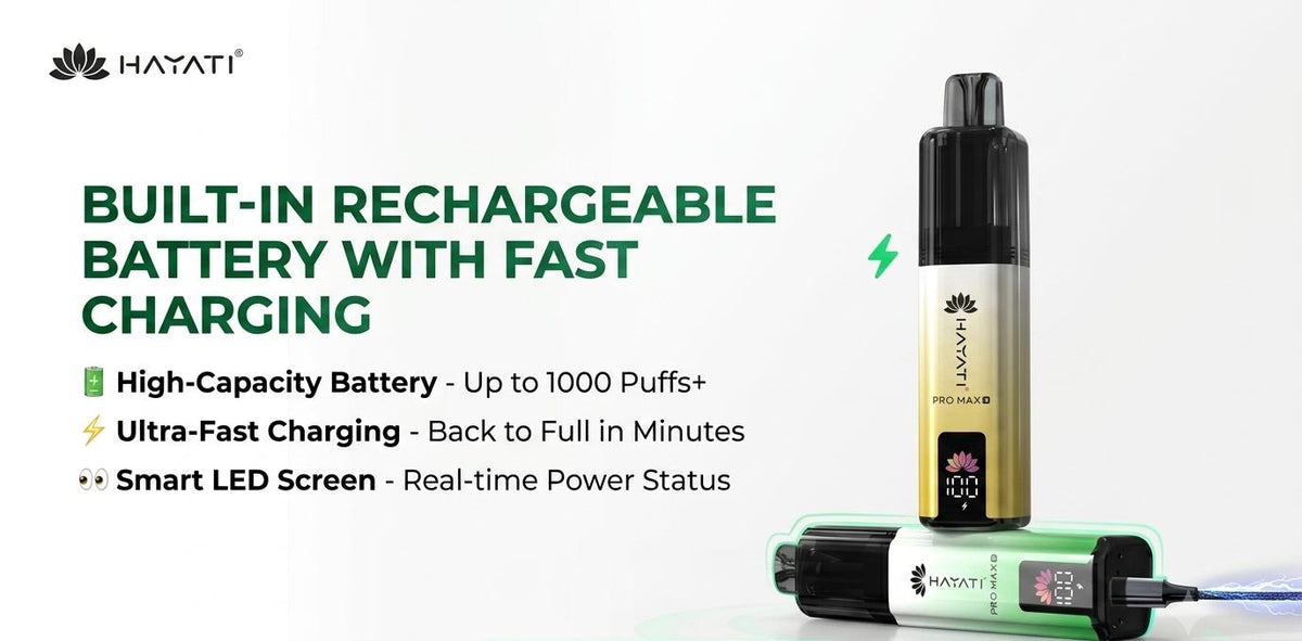 Built-in Rechargeable Battery with Fast Charging