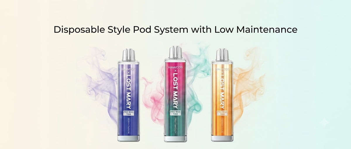 Disposable Style Pod System with Low Maintenance