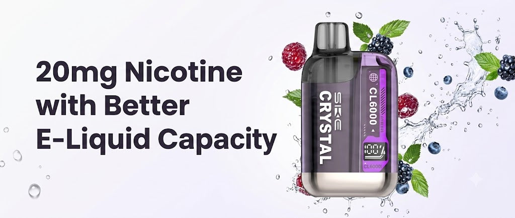 20mg Nicotine with Better E-Liquid Capacity