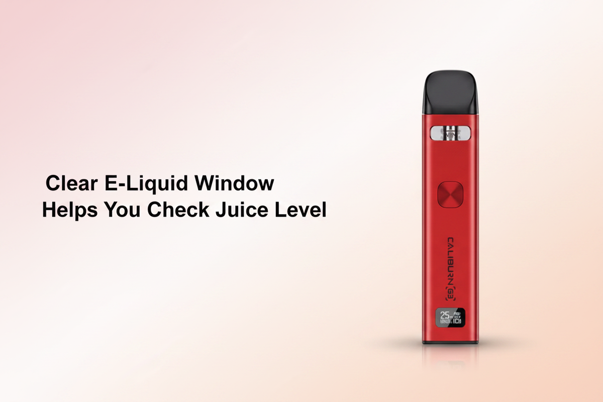 Clear E-Liquid Window Helps You Check Juice Level