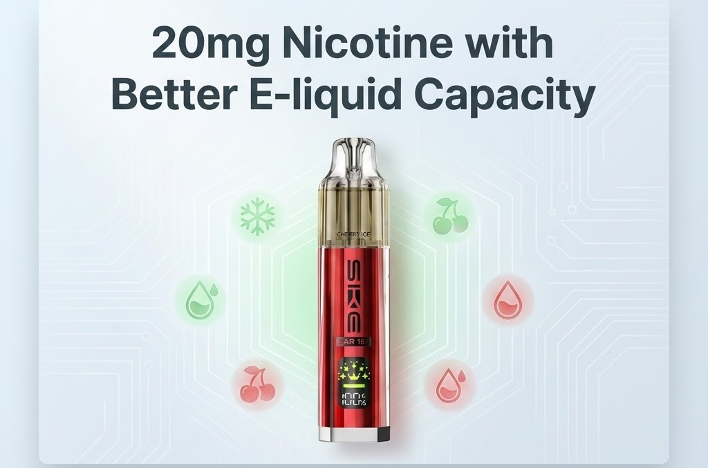 20mg Nicotine with Better E-Liquid Capacity