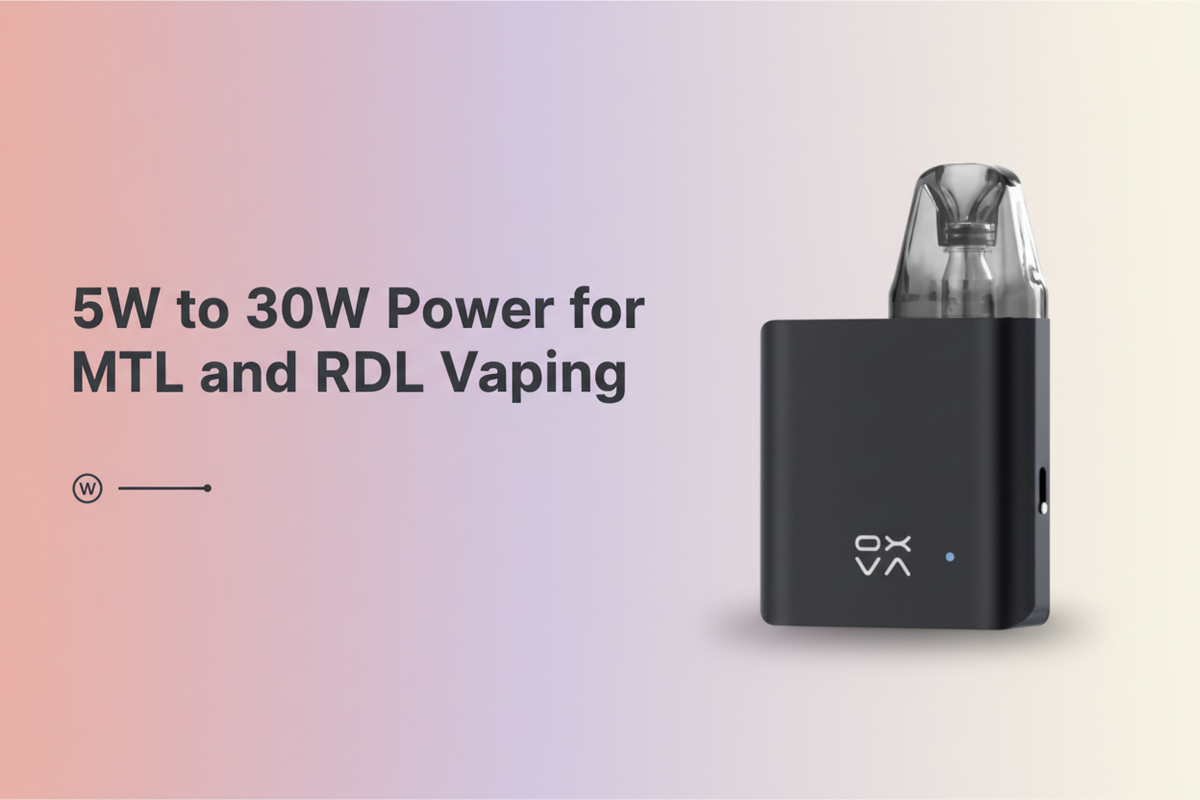 5W to 30W Power for MTL and RDL Vaping