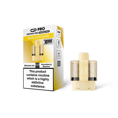 Shop Banana Ice / Strawberry Banana - CP Pro Switch 30k Prefilled Pods - CP Pro Switch 30k Prefilled Pods - Buy 1 Get 1 Free - Vape Blaze