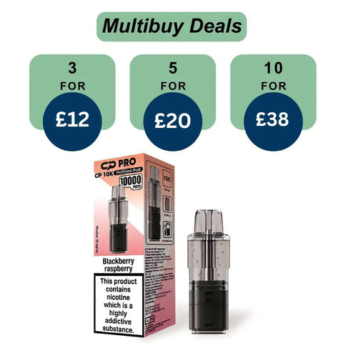 Shop Blackberry Raspberry Crystal Pro CP10k Prefilled Pods - £4.99 or 3 For £12 - Blackberry Raspberry Crystal Pro CP10k Prefilled Pods - £4.99 or 3 For £12 - Vape Blaze