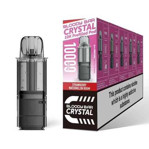 Shop Bloody Bar Crystal 10k Replacement Pods Pack of 5 - buy Bloody Bar Crystal 10k Replacement Pods Pack of 5 at Wolfvapes.co.uk - Vape Blaze
