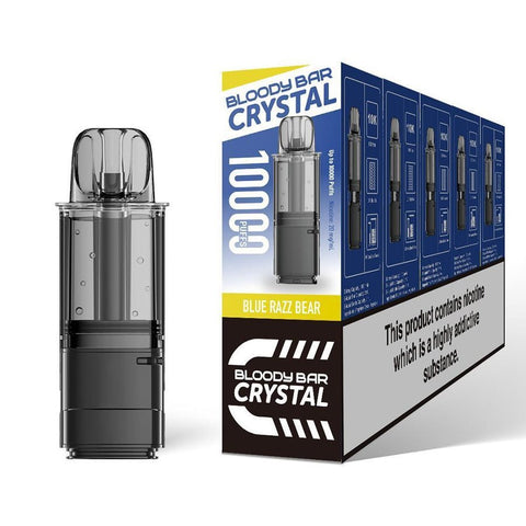 Shop Bloody Bar Crystal 10k Replacement Pods Pack of 5 - buy Bloody Bar Crystal 10k Replacement Pods Pack of 5 at Wolfvapes.co.uk - Vape Blaze