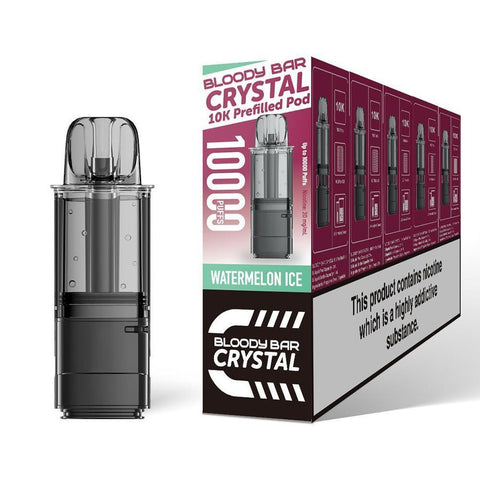 Shop Bloody Bar Crystal 10k Replacement Pods Pack of 5 - buy Bloody Bar Crystal 10k Replacement Pods Pack of 5 at Wolfvapes.co.uk - Vape Blaze