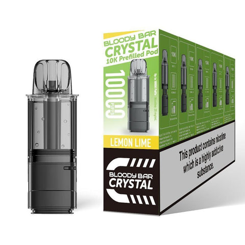 Shop Bloody Bar Crystal 10k Replacement Pods Pack of 5 - buy Bloody Bar Crystal 10k Replacement Pods Pack of 5 at Wolfvapes.co.uk - Vape Blaze