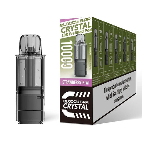 Shop Bloody Bar Crystal 10k Replacement Pods Pack of 5 - buy Bloody Bar Crystal 10k Replacement Pods Pack of 5 at Wolfvapes.co.uk - Vape Blaze