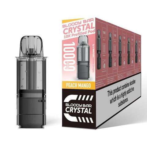 Shop Bloody Bar Crystal 10k Replacement Pods Pack of 5 - buy Bloody Bar Crystal 10k Replacement Pods Pack of 5 at Wolfvapes.co.uk - Vape Blaze