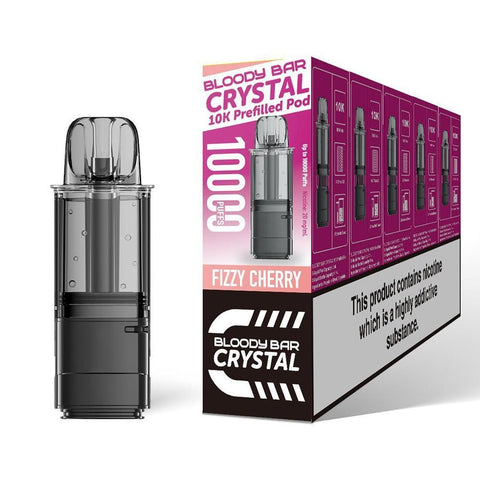Shop Bloody Bar Crystal 10k Replacement Pods Pack of 5 - buy Bloody Bar Crystal 10k Replacement Pods Pack of 5 at Wolfvapes.co.uk - Vape Blaze