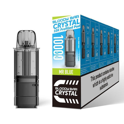Shop Bloody Bar Crystal 10k Replacement Pods Pack of 5 - buy Bloody Bar Crystal 10k Replacement Pods Pack of 5 at Wolfvapes.co.uk - Vape Blaze
