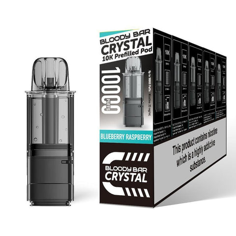 Shop Bloody Bar Crystal 10k Replacement Pods Pack of 5 - buy Bloody Bar Crystal 10k Replacement Pods Pack of 5 at Wolfvapes.co.uk - Vape Blaze