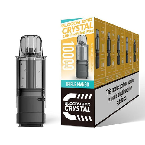 Shop Bloody Bar Crystal 10k Replacement Pods Pack of 5 - buy Bloody Bar Crystal 10k Replacement Pods Pack of 5 at Wolfvapes.co.uk - Vape Blaze