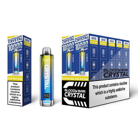 Shop Bloody Bar Crystal 10k Vape Kit - buy Bloody Bar Crystal 10k Disposable Vape Box of 5 at Wolfvapes.co.uk - Vape Blaze