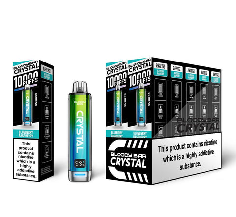 Shop Bloody Bar Crystal 10k Vape Kit - buy Bloody Bar Crystal 10k Disposable Vape Box of 5 at Wolfvapes.co.uk - Vape Blaze