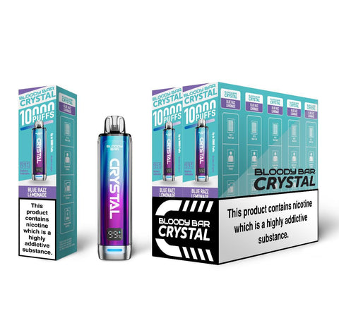 Shop Bloody Bar Crystal 10k Vape Kit - buy Bloody Bar Crystal 10k Disposable Vape Box of 5 at Wolfvapes.co.uk - Vape Blaze