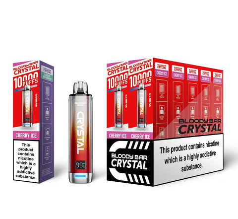 Shop Bloody Bar Crystal 10k Vape Kit - buy Bloody Bar Crystal 10k Disposable Vape Box of 5 at Wolfvapes.co.uk - Vape Blaze