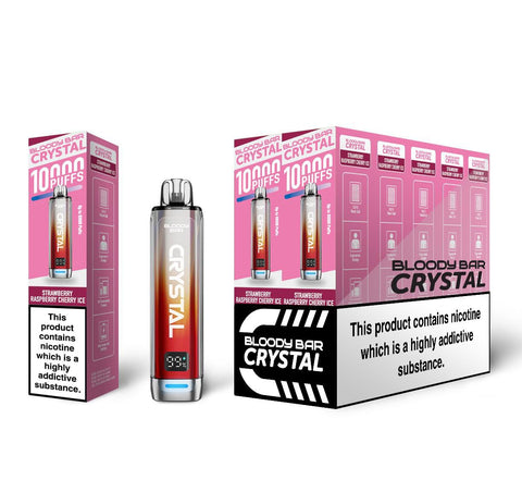 Shop Bloody Bar Crystal 10k Vape Kit - buy Bloody Bar Crystal 10k Disposable Vape Box of 5 at Wolfvapes.co.uk - Vape Blaze