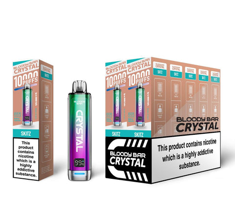 Shop Bloody Bar Crystal 10k Vape Kit - buy Bloody Bar Crystal 10k Disposable Vape Box of 5 at Wolfvapes.co.uk - Vape Blaze
